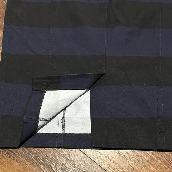 Banana Republic Black and Blue Striped Stretch Faded Denim Dress 16 Tall - Picture 10 of 14